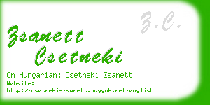 zsanett csetneki business card